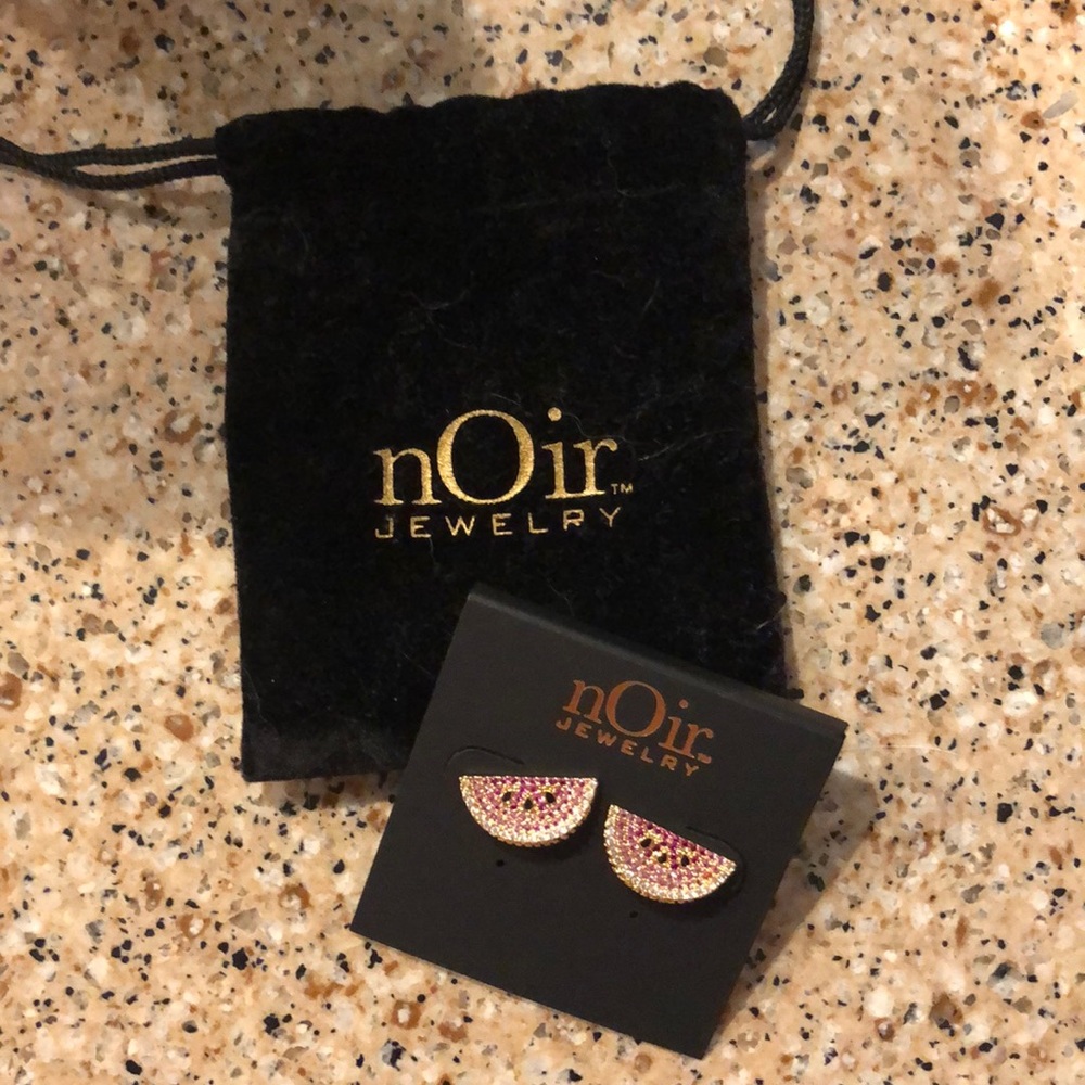 Noir Jewelry Watermelon Stud Earrings